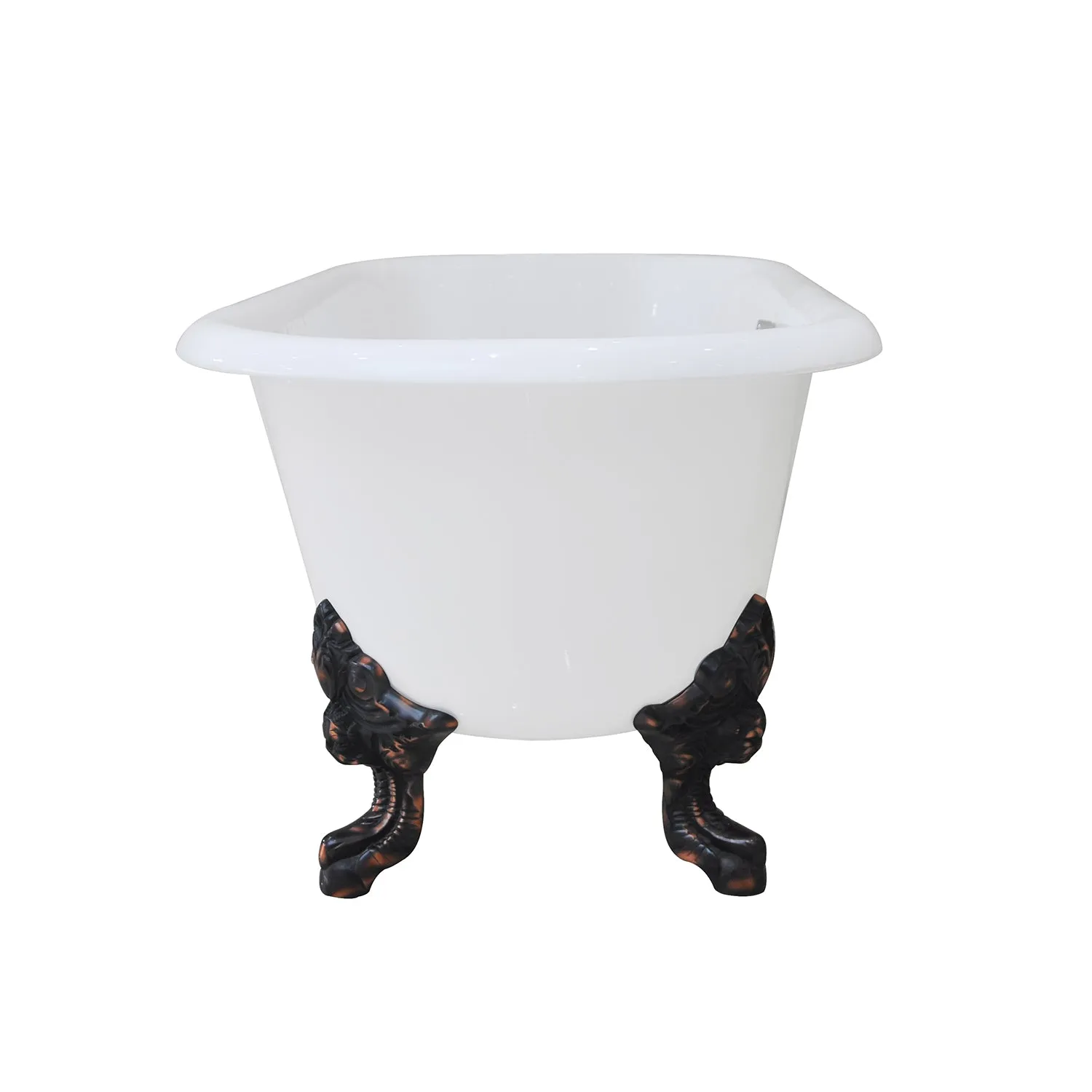 Double Ended Clawfoot Tub with Feet No Faucet Drillings