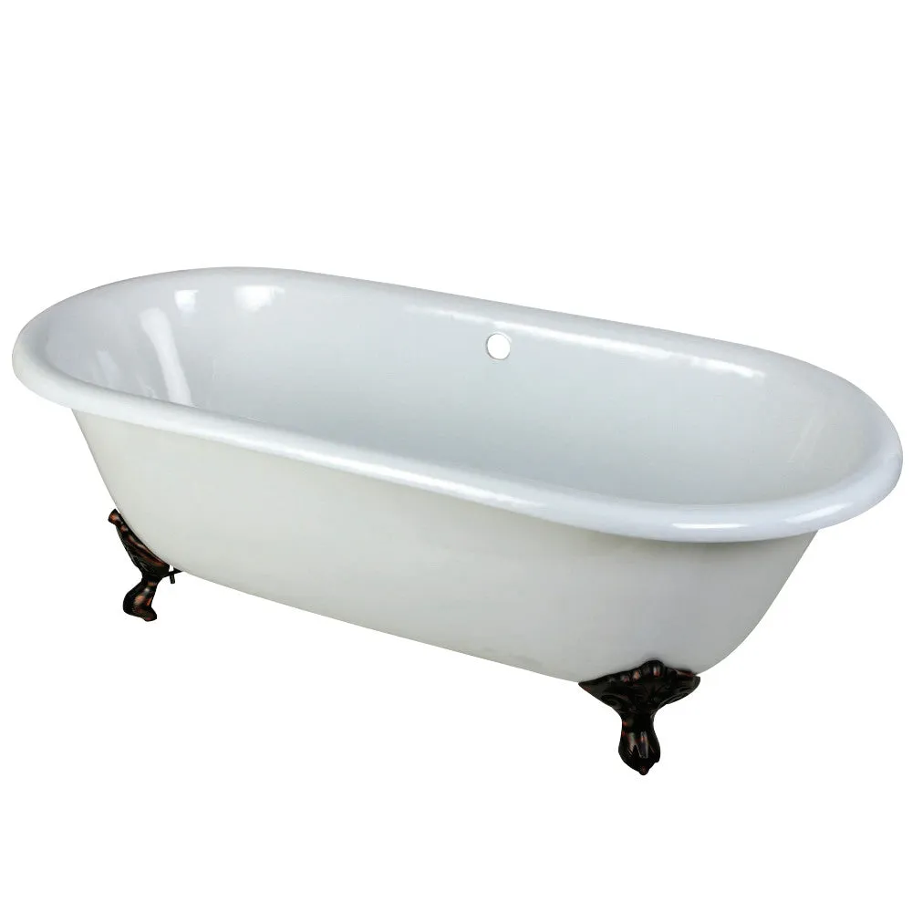 Double Ended Clawfoot Tub with Feet No Faucet Drillings