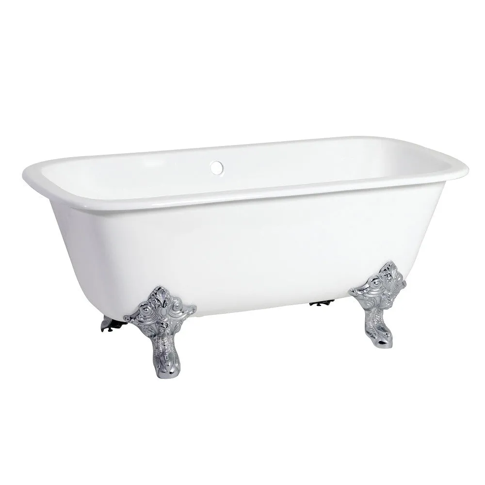 Double Ended Clawfoot Tub with Feet No Faucet Drillings