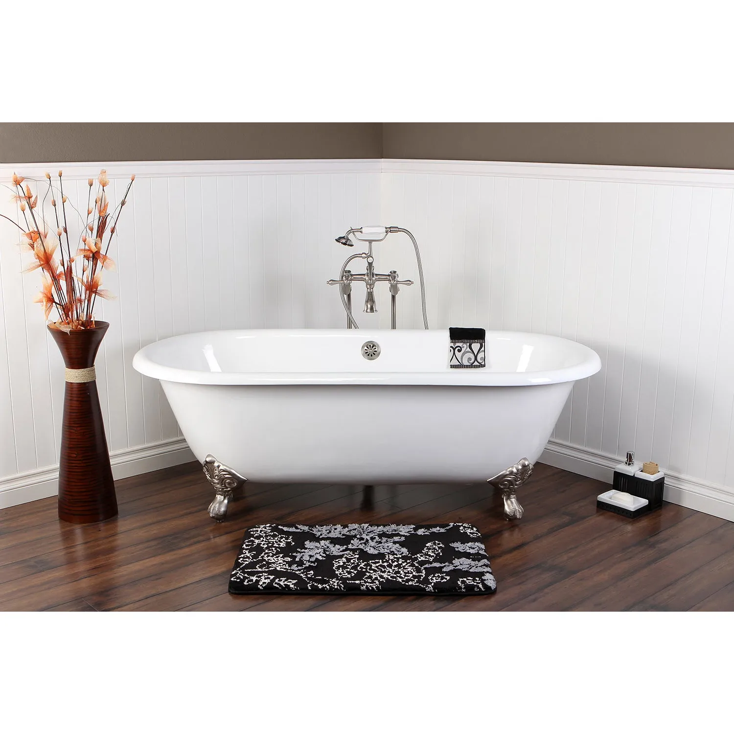 Double Ended Clawfoot Tub with Feet No Faucet Drillings