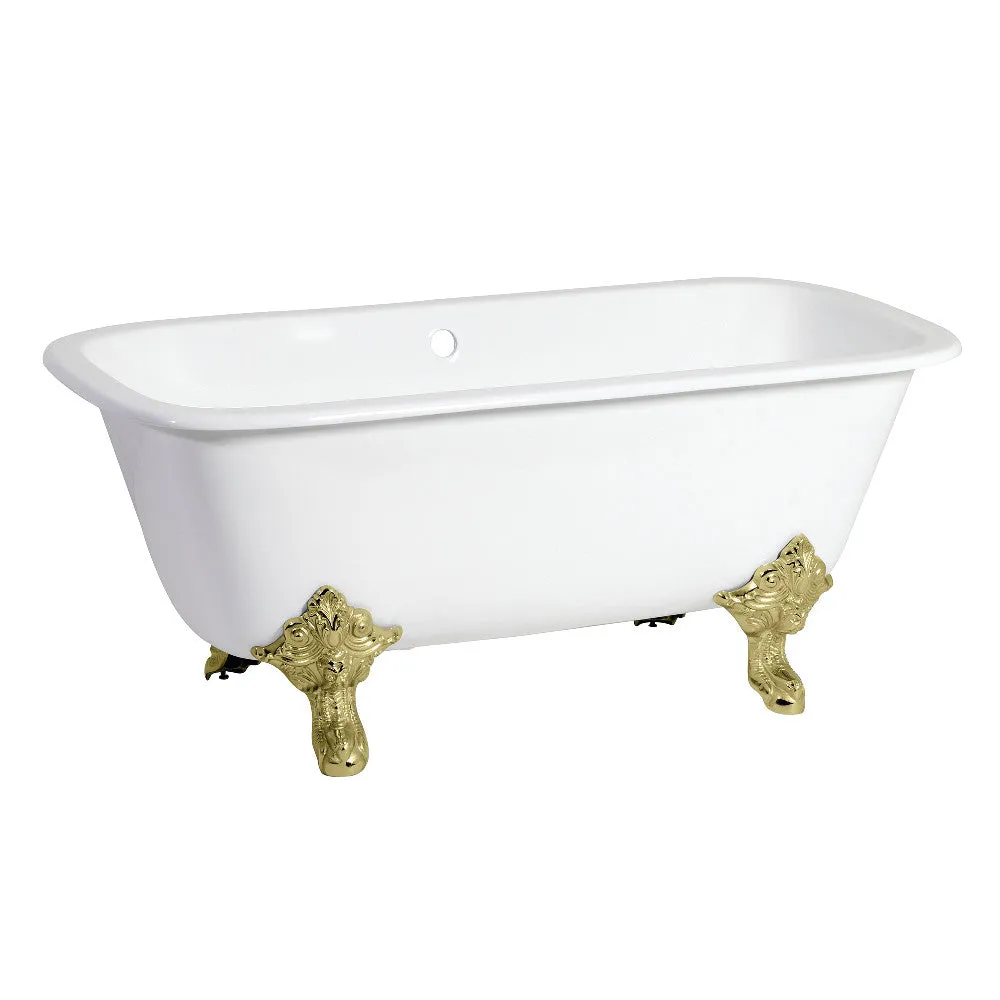 Double Ended Clawfoot Tub with Feet No Faucet Drillings