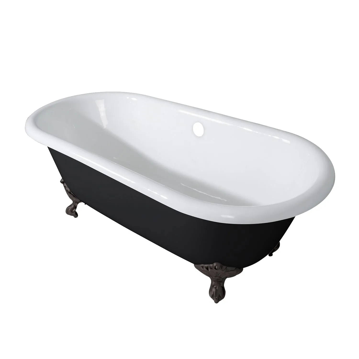 Double Ended Clawfoot Tub with Feet No Faucet Drillings