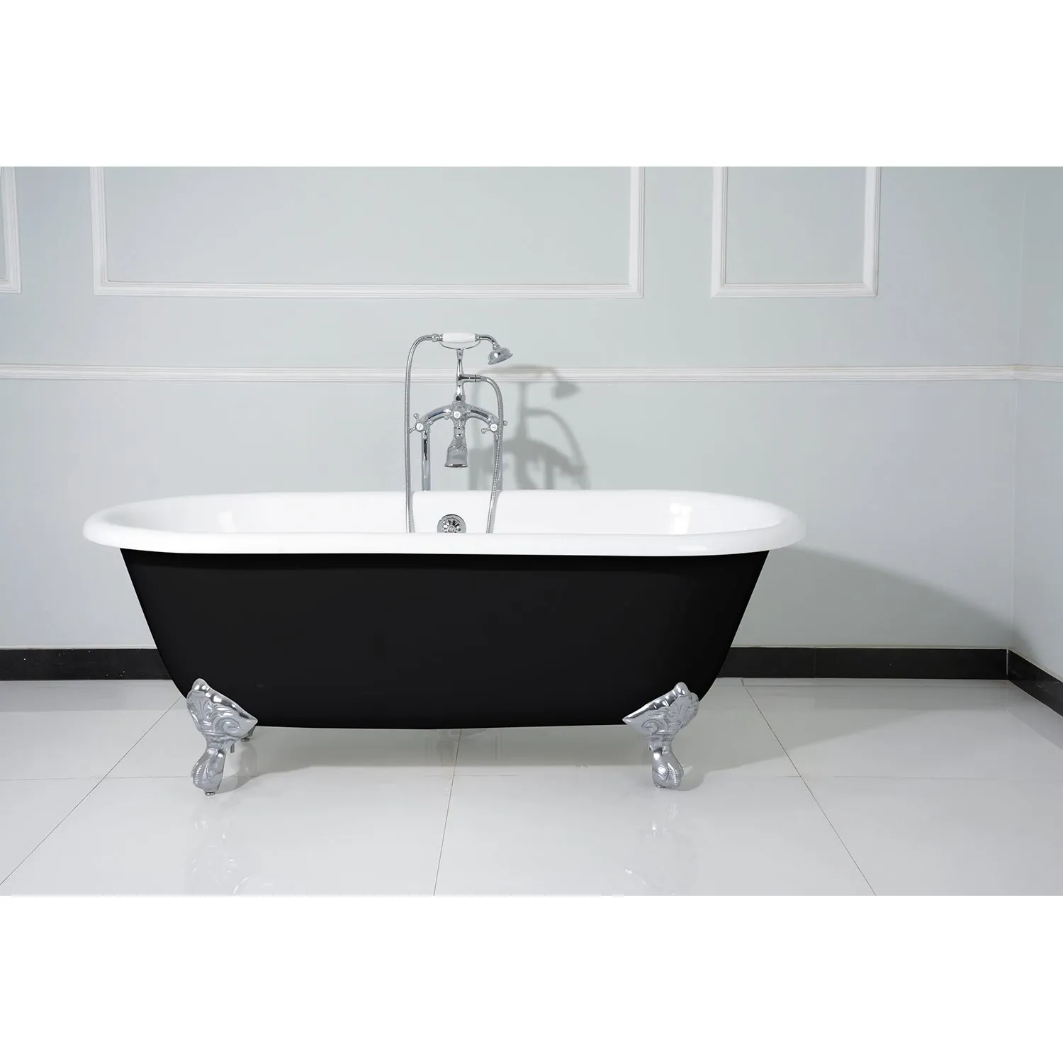 Double Ended Clawfoot Tub with Feet No Faucet Drillings