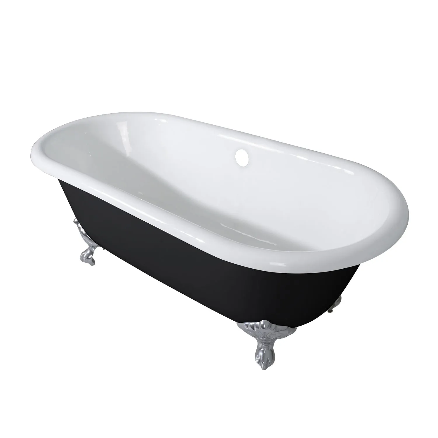 Double Ended Clawfoot Tub with Feet No Faucet Drillings