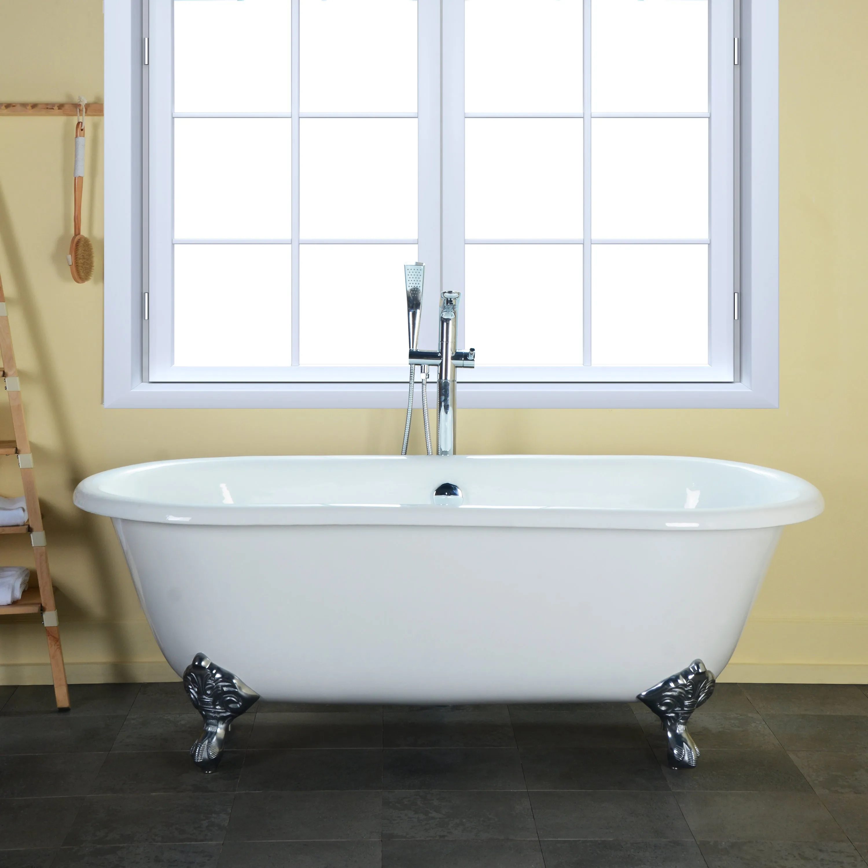 Double Ended Clawfoot Tub with Feet No Faucet Drillings