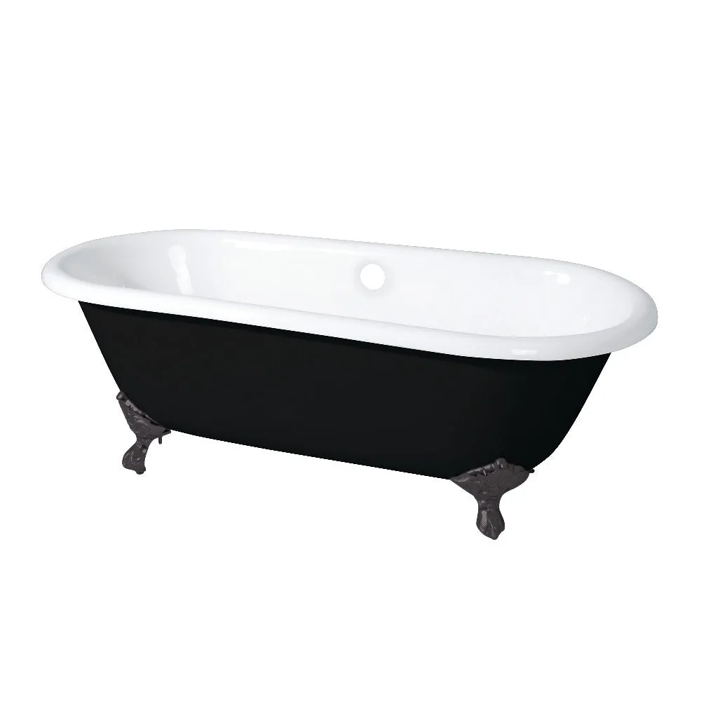 Double Ended Clawfoot Tub with Feet No Faucet Drillings