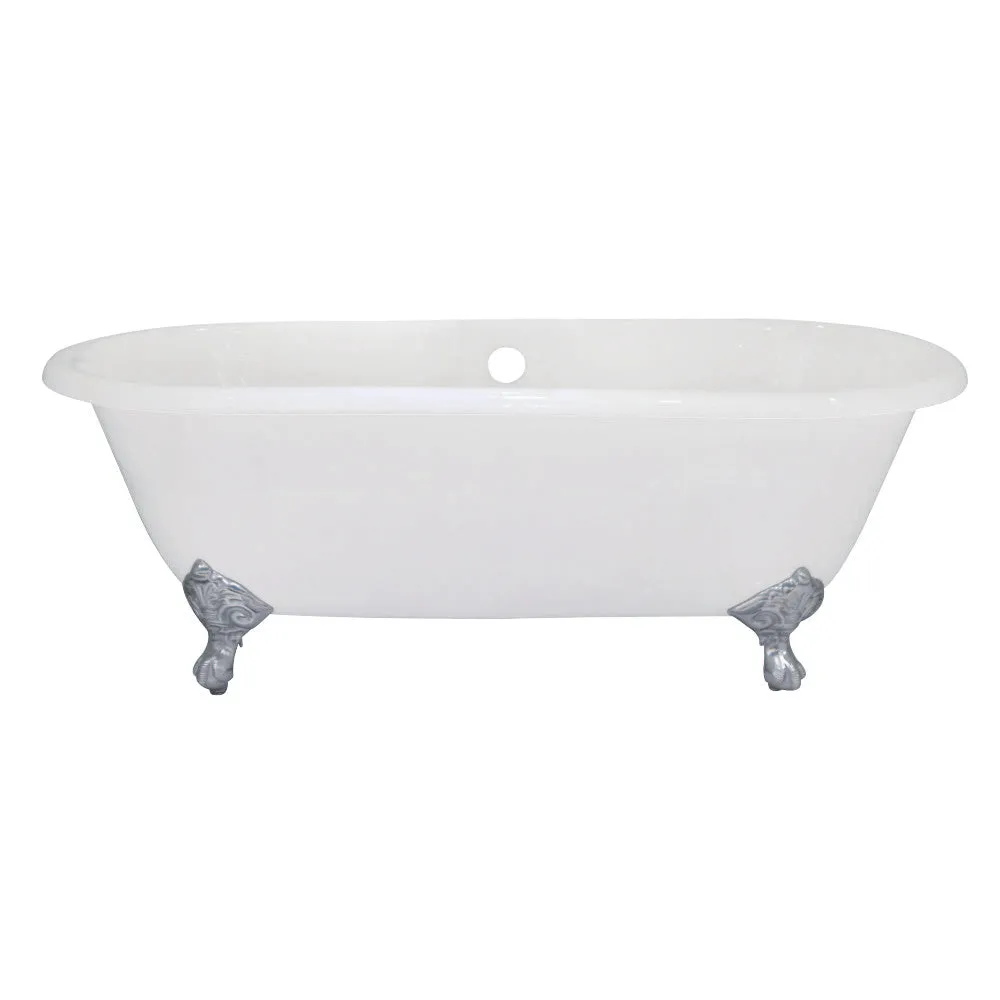 Double Ended Clawfoot Tub with Feet No Faucet Drillings