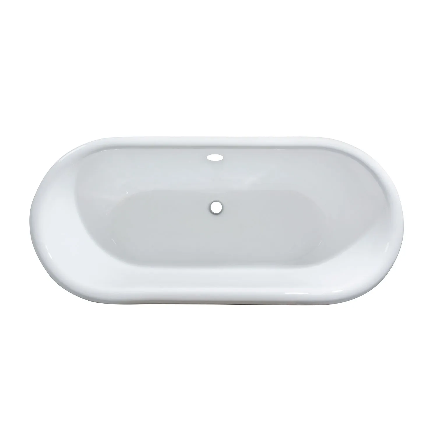 Double Ended Clawfoot Tub with Feet No Faucet Drillings