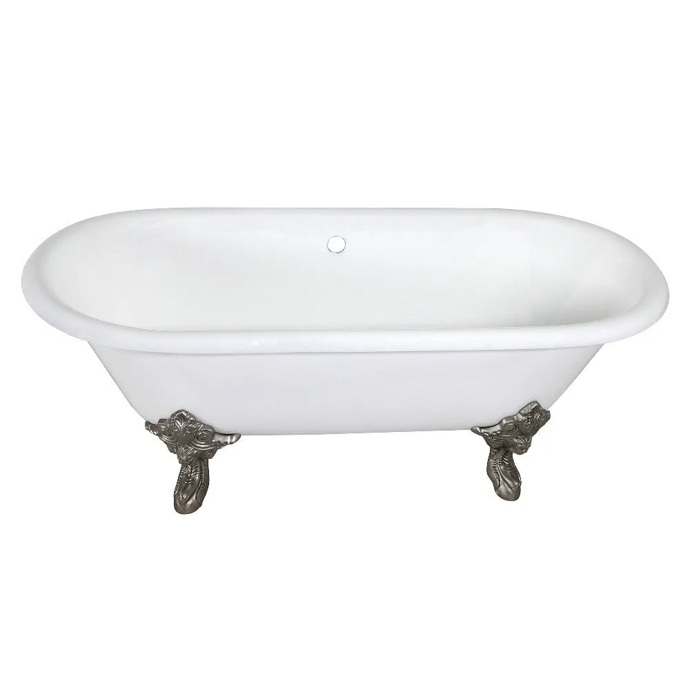 Double Ended Clawfoot Tub with Feet No Faucet Drillings