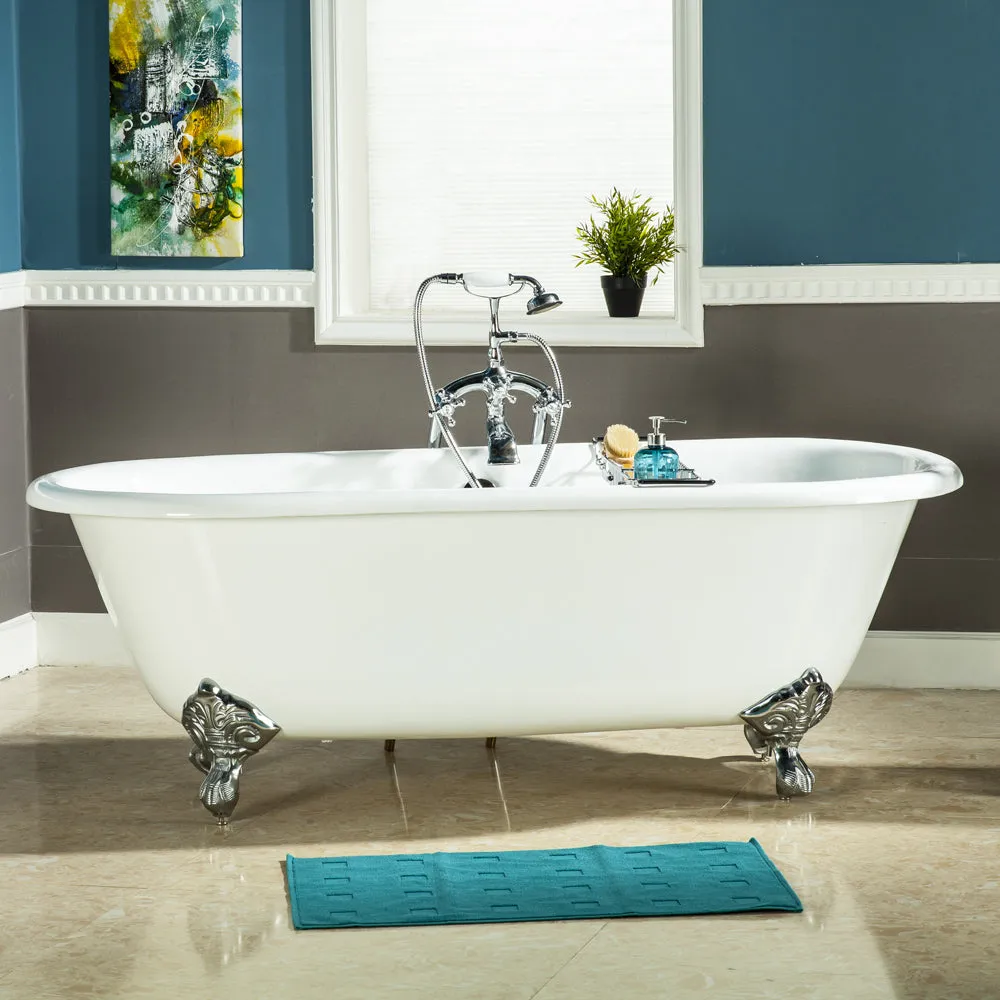 Double Ended Clawfoot Tub with Feet No Faucet Drillings