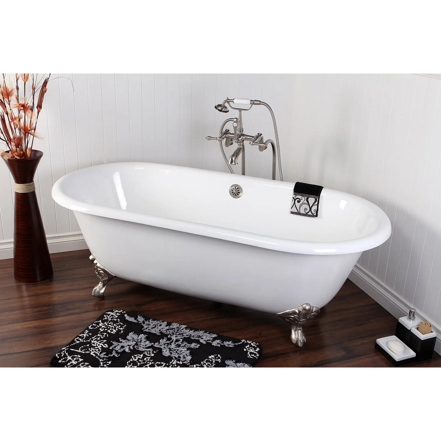Double Ended Clawfoot Tub with Feet No Faucet Drillings