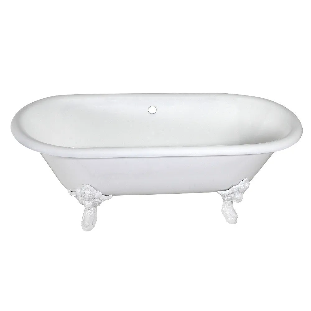 Double Ended Clawfoot Tub with Feet No Faucet Drillings
