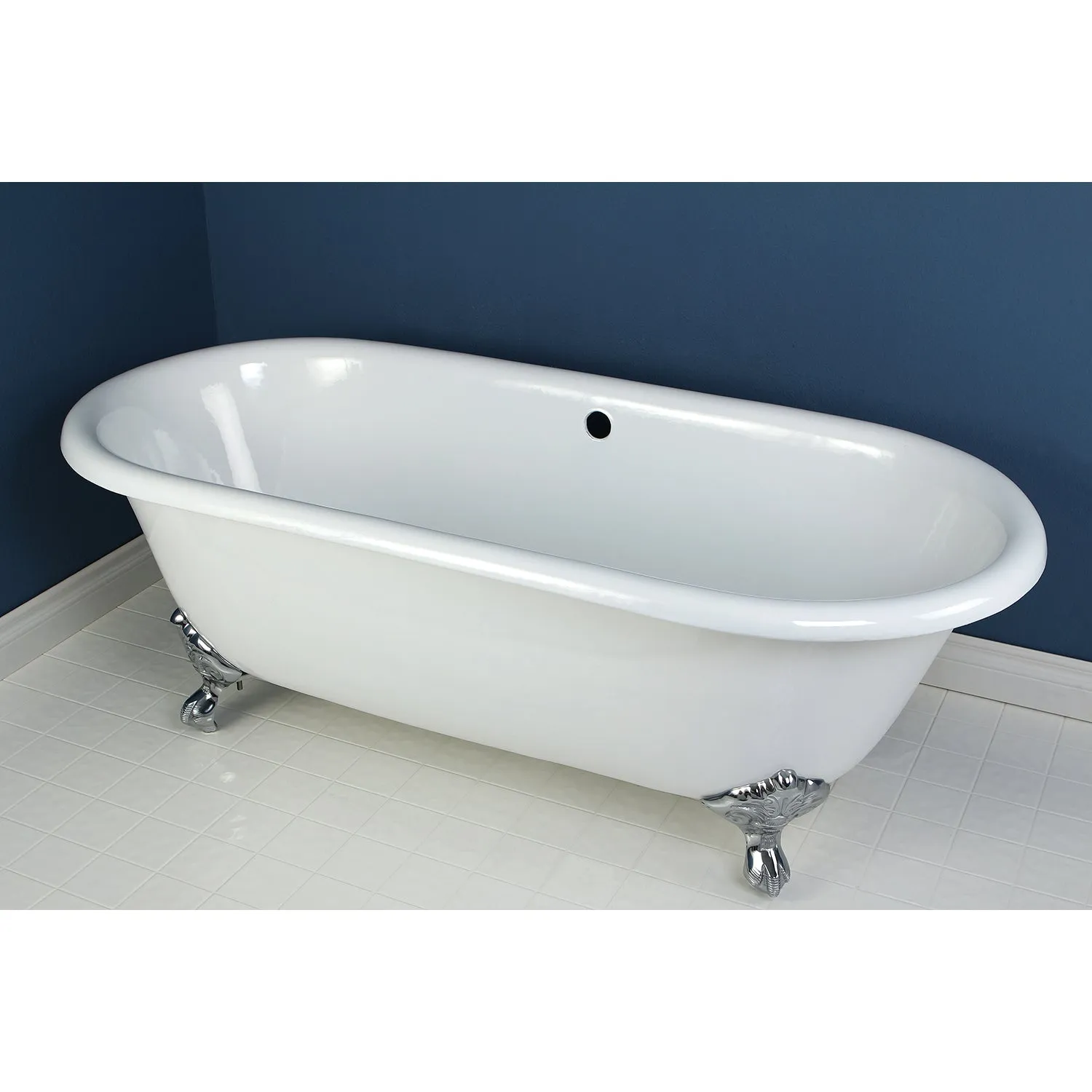 Double Ended Clawfoot Tub with Feet No Faucet Drillings