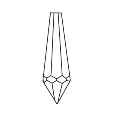 Drop Crystal 4 inches Dark Amber Prism with One Hole on Top