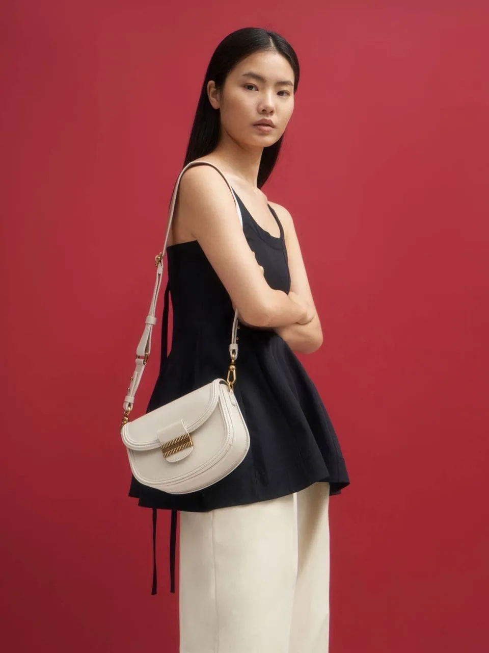 Embellished Saddle Bag