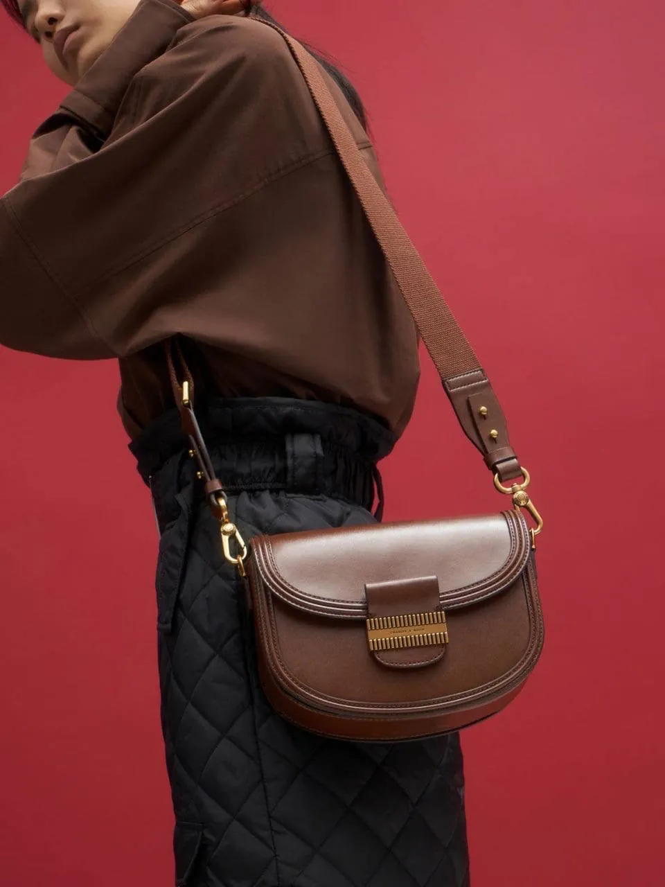 Embellished Saddle Bag