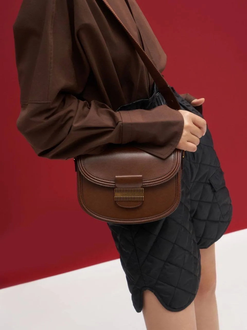 Embellished Saddle Bag
