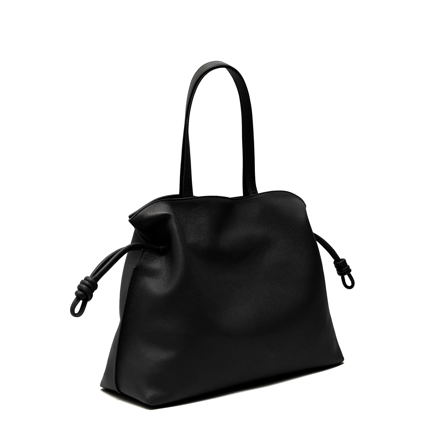 Emma  Large Leather Tote Bag, Black