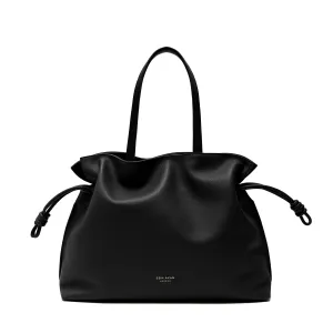 Emma  Large Leather Tote Bag, Black