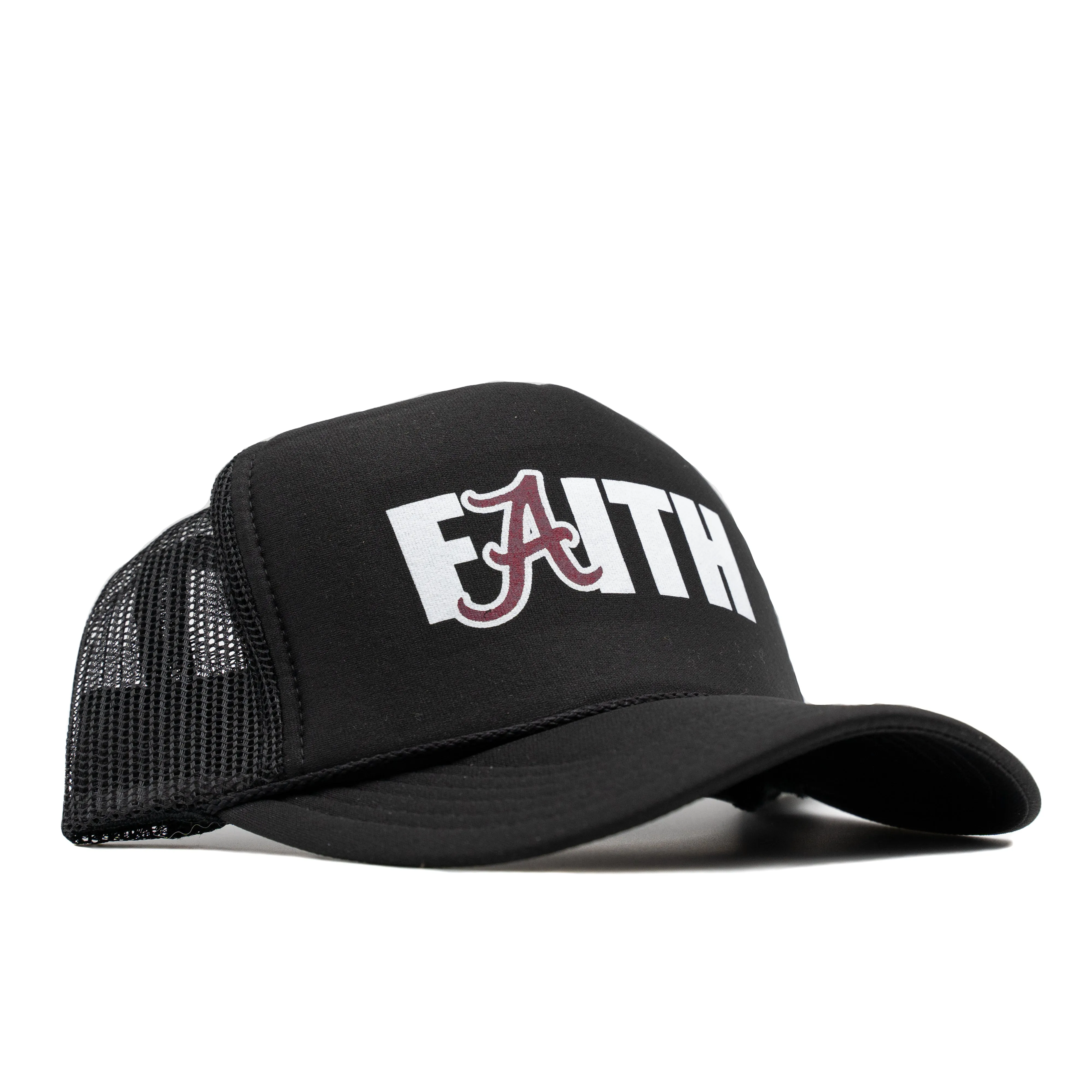 Faith Bama A Black Mesh Trucker Hat