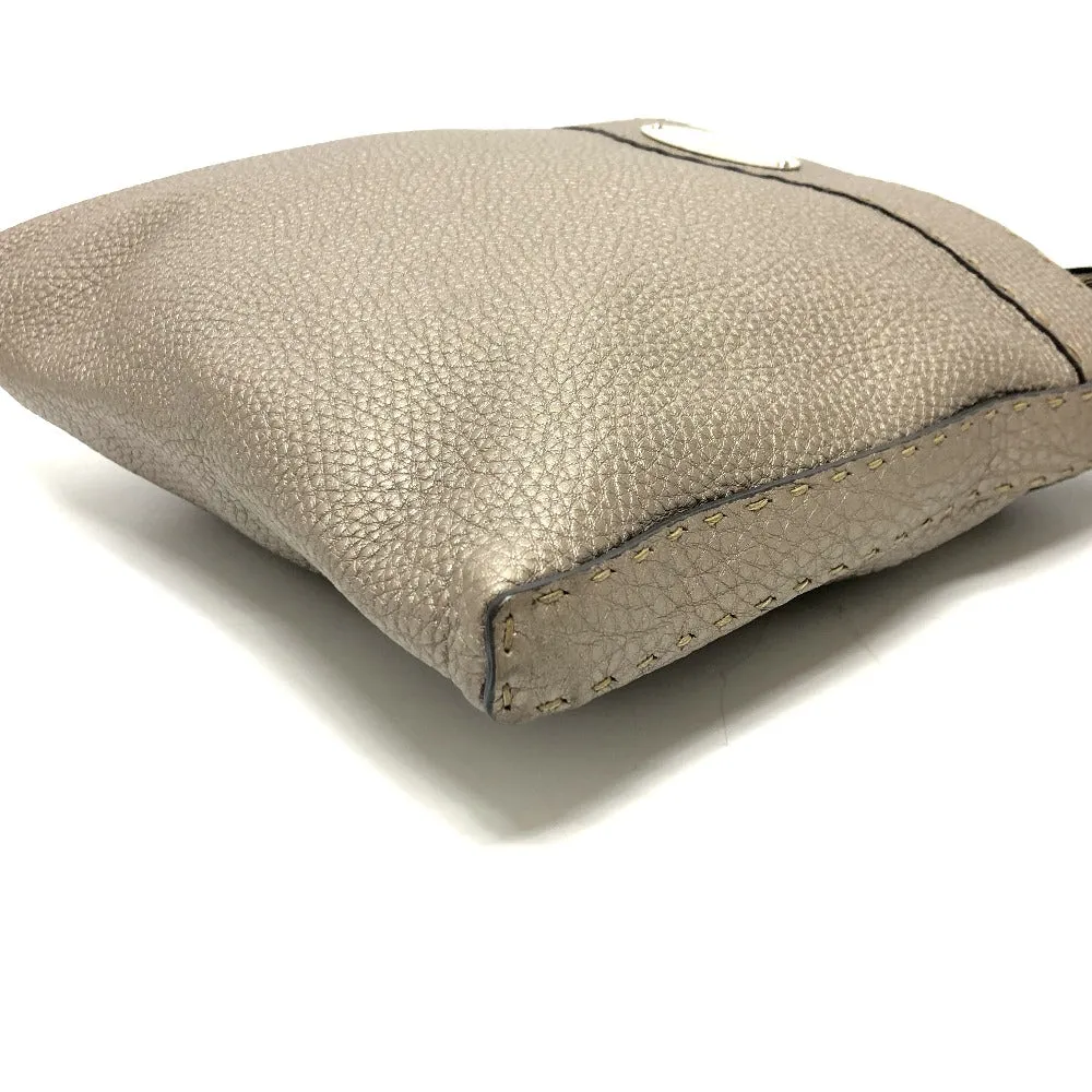 FENDI Shoulder Bag leather Metallic color Celeria Women Used