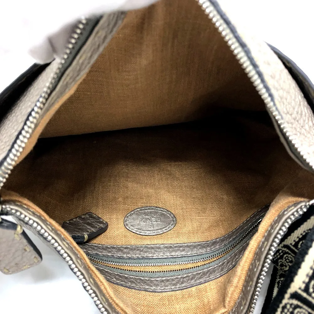 FENDI Shoulder Bag leather Metallic color Celeria Women Used