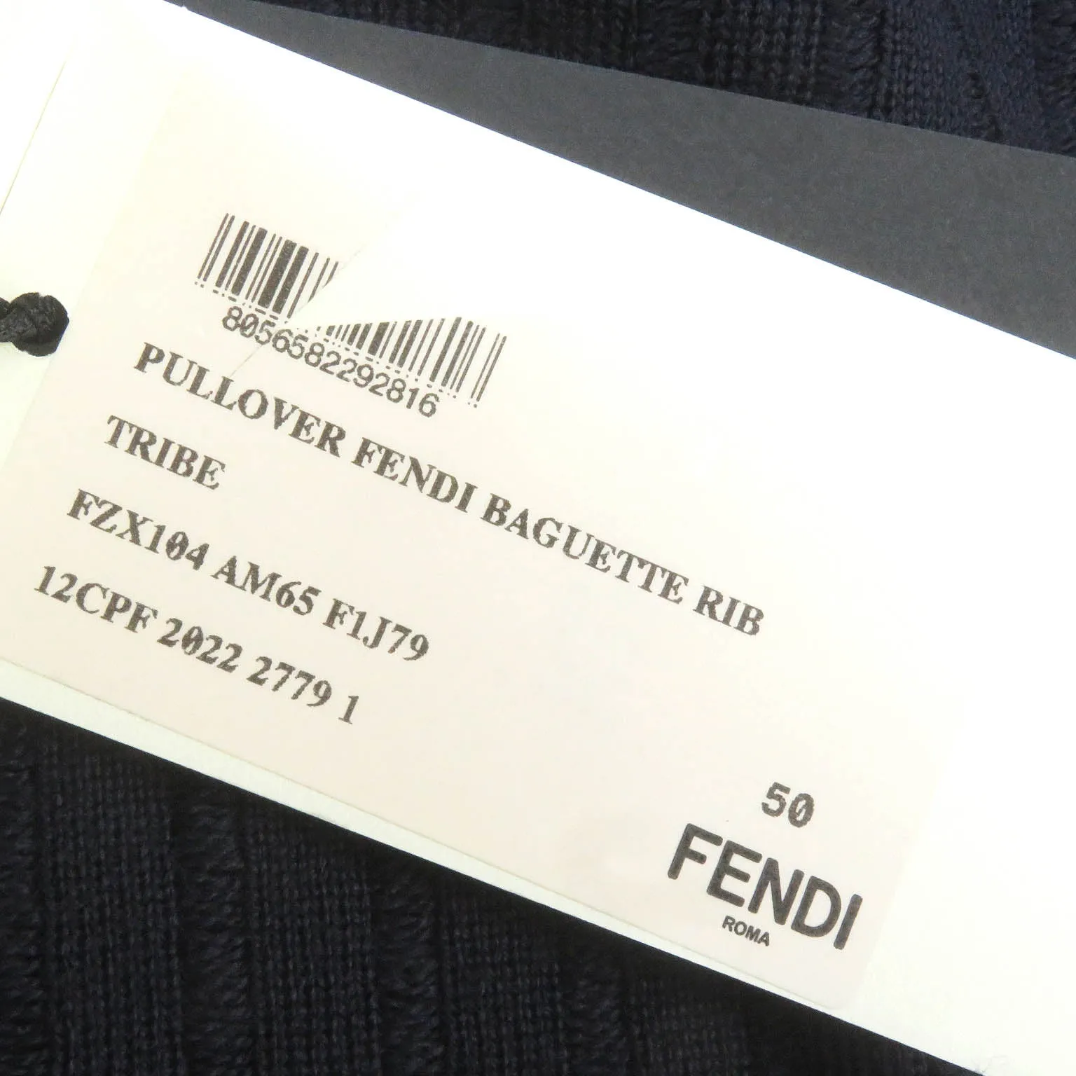FENDI sweater FZX104 wool Navy 50