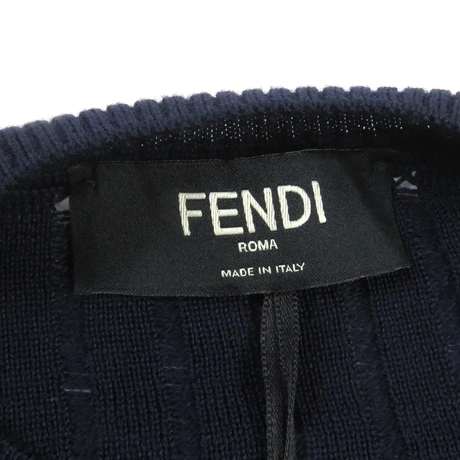 FENDI sweater FZX104 wool Navy 50