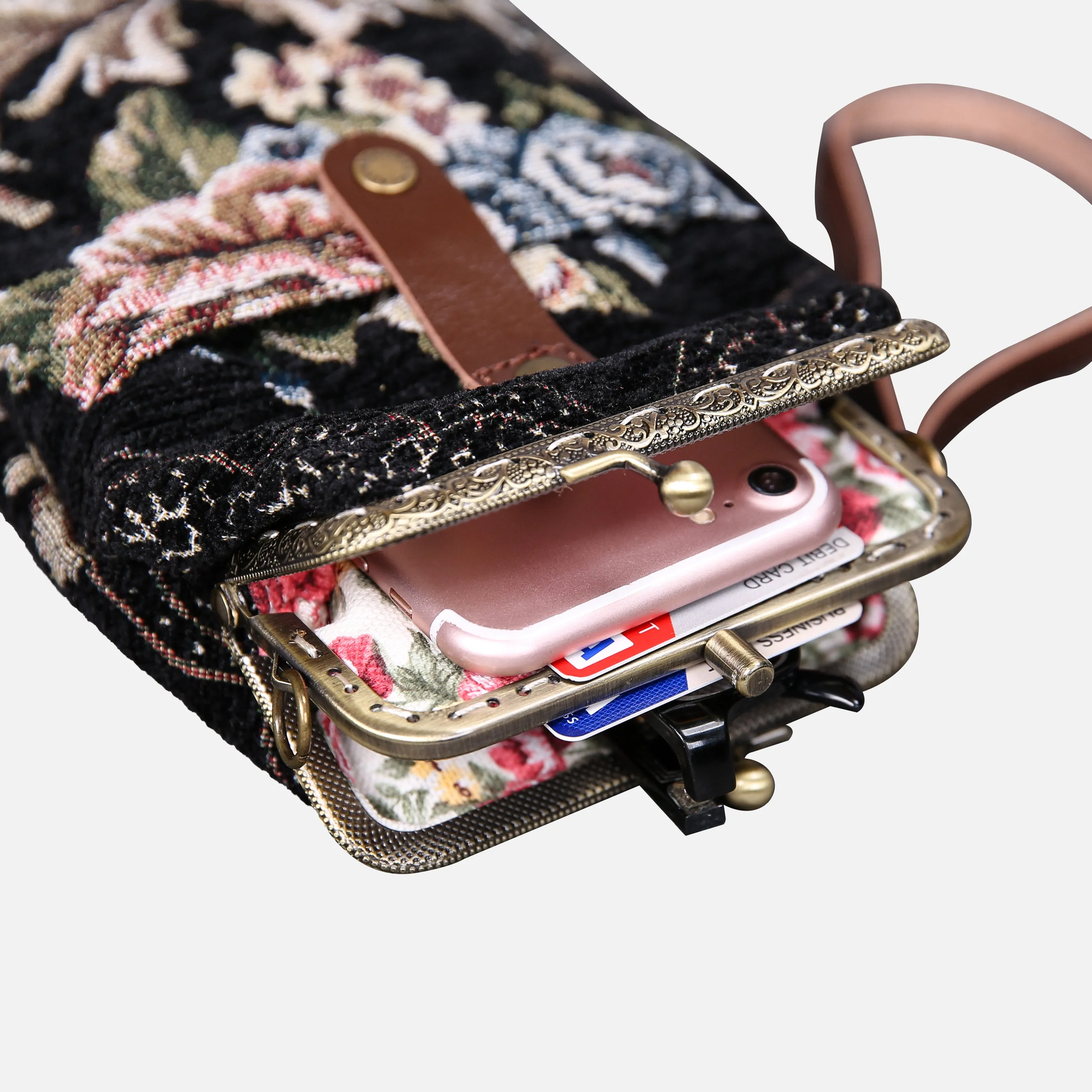 Floral Black Carpet Phone Case