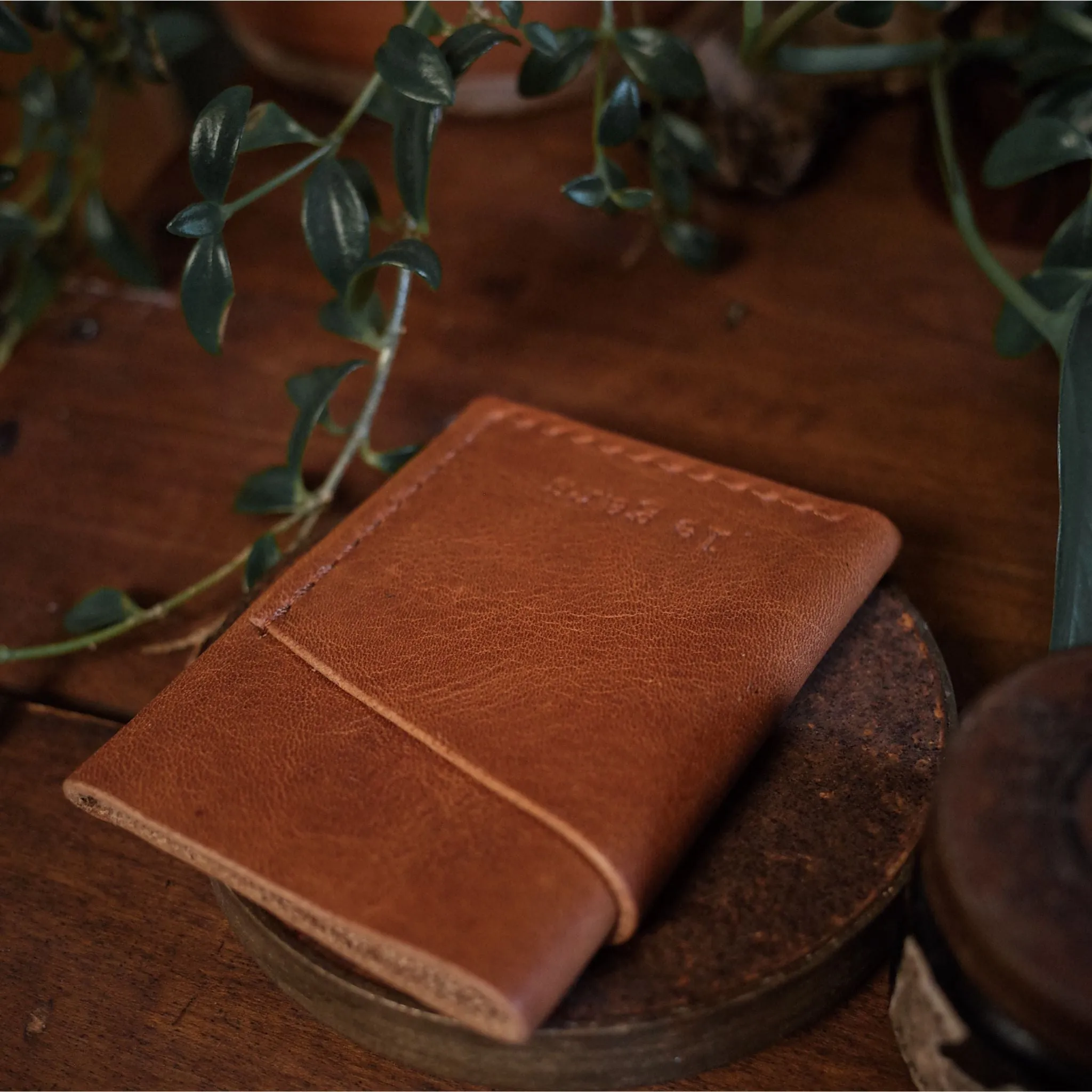 Gaspé Leather Cardholder – English Tan Edition