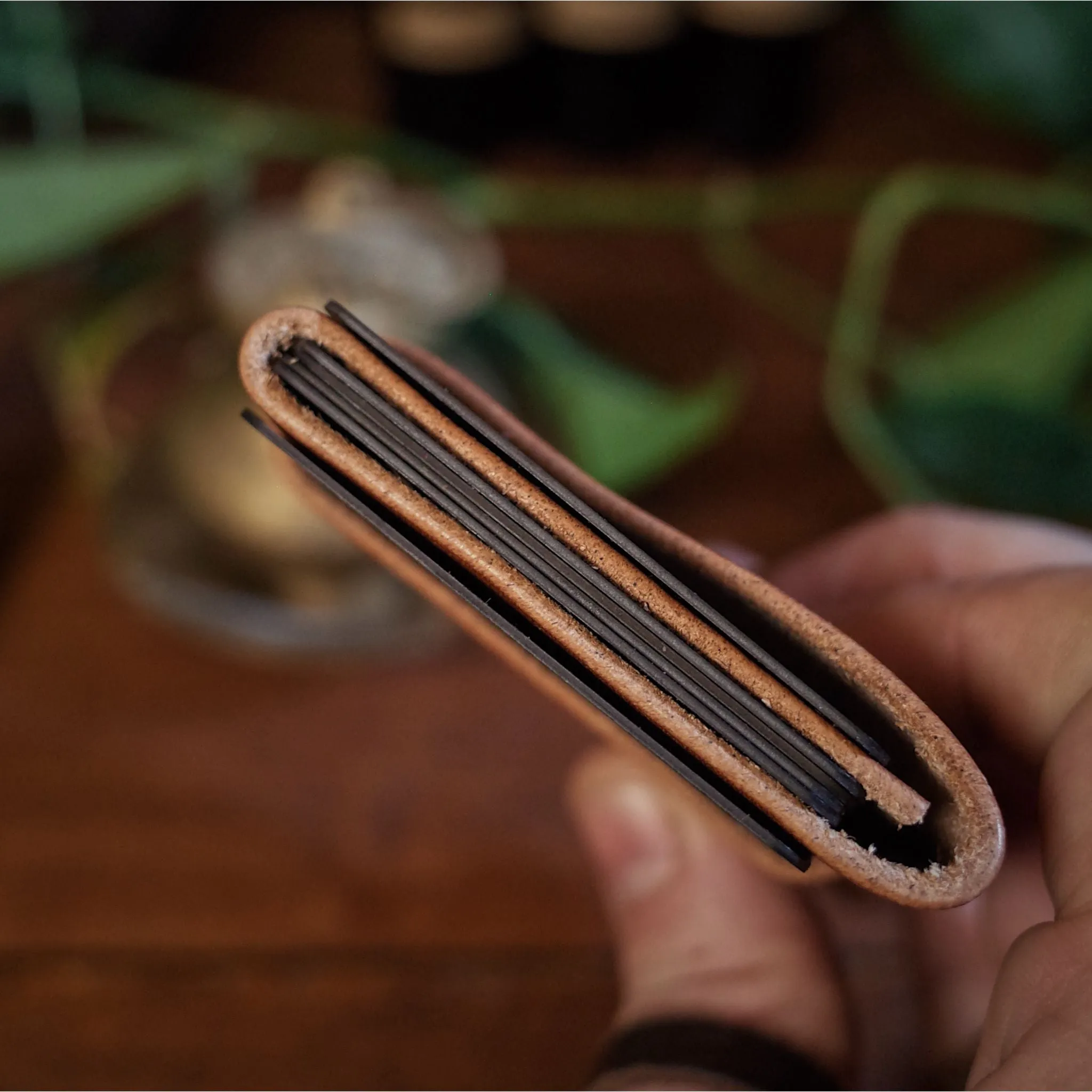 Gaspé Leather Cardholder – English Tan Edition