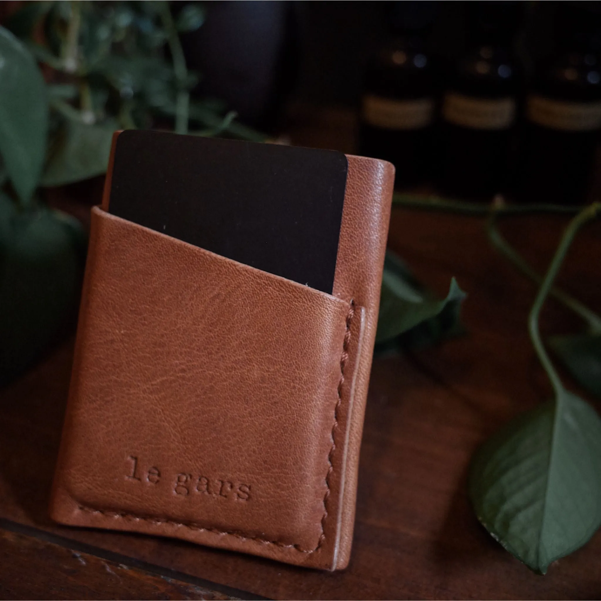 Gaspé Leather Cardholder – English Tan Edition