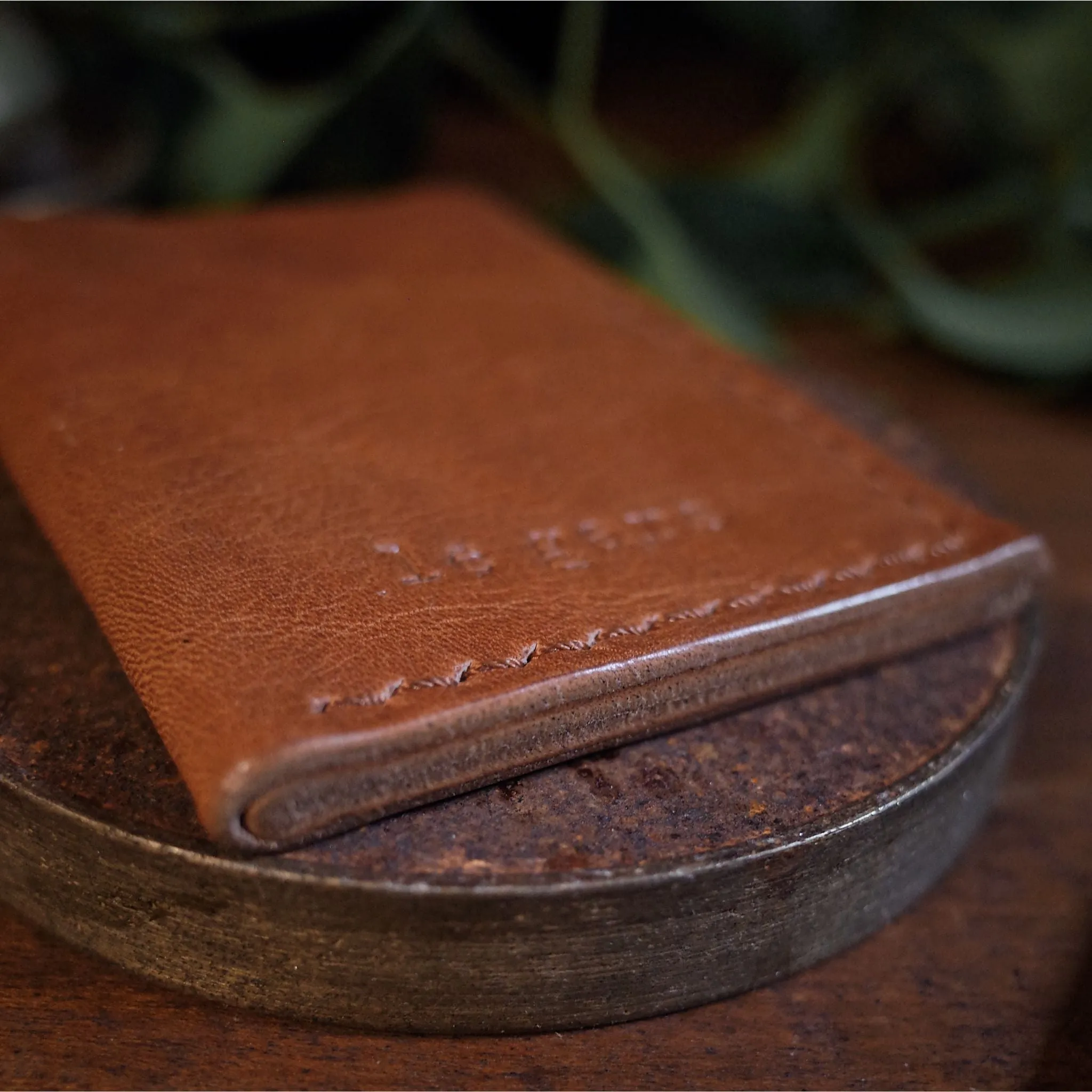 Gaspé Leather Cardholder – English Tan Edition