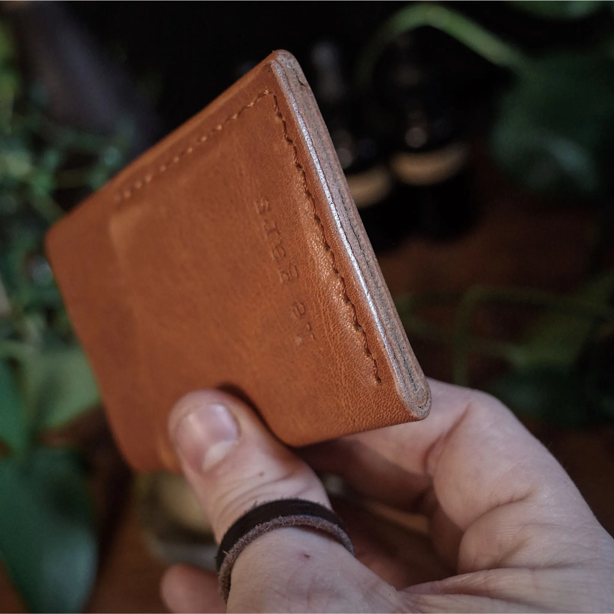 Gaspé Leather Cardholder – English Tan Edition