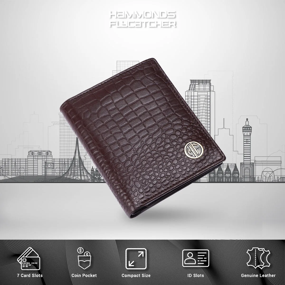 Genuine Leather Money Wallet for Men, RFID Protected - Bi-Fold