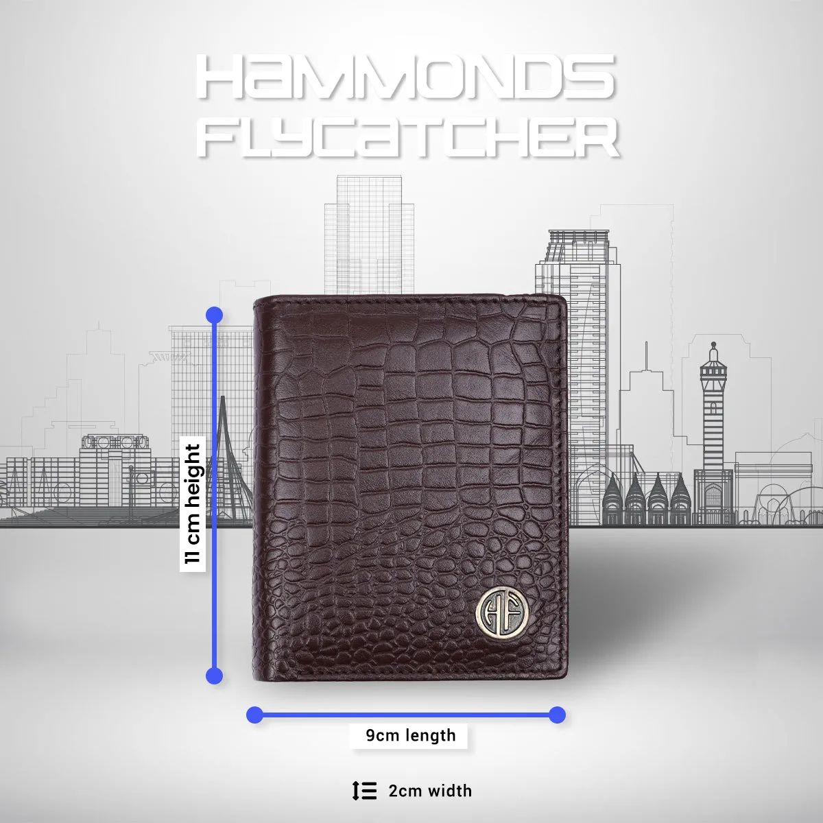 Genuine Leather Money Wallet for Men, RFID Protected - Bi-Fold