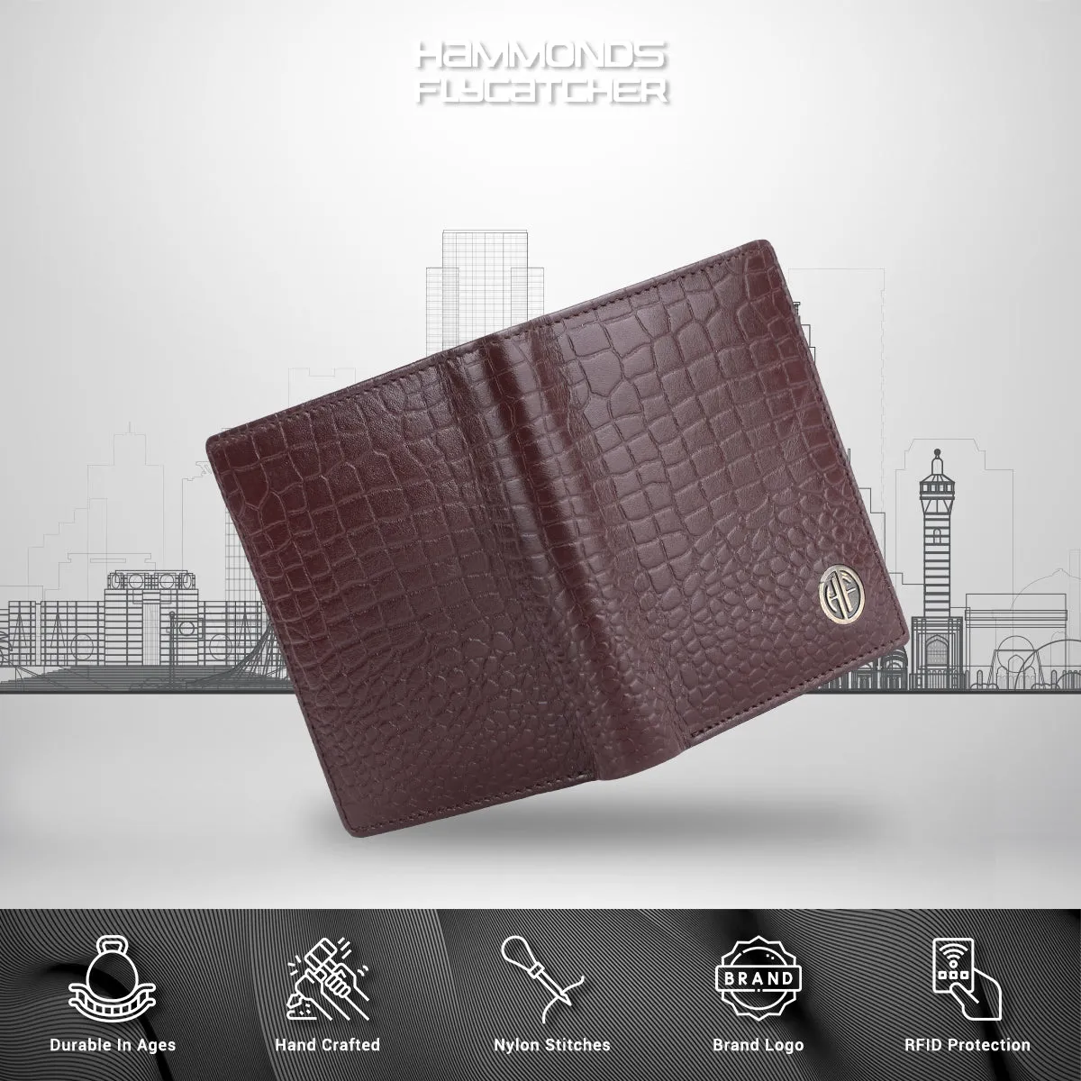 Genuine Leather Money Wallet for Men, RFID Protected - Bi-Fold