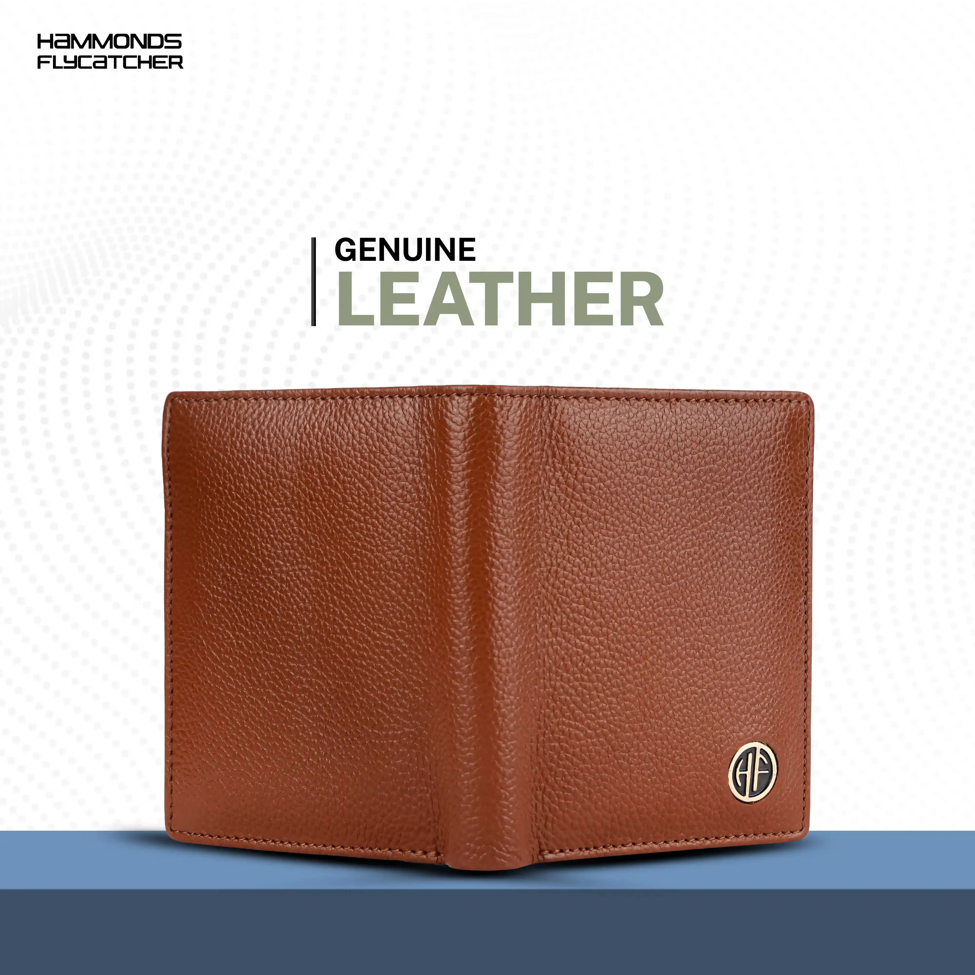 Genuine Leather Money Wallet for Men, RFID Protected - Bi-Fold