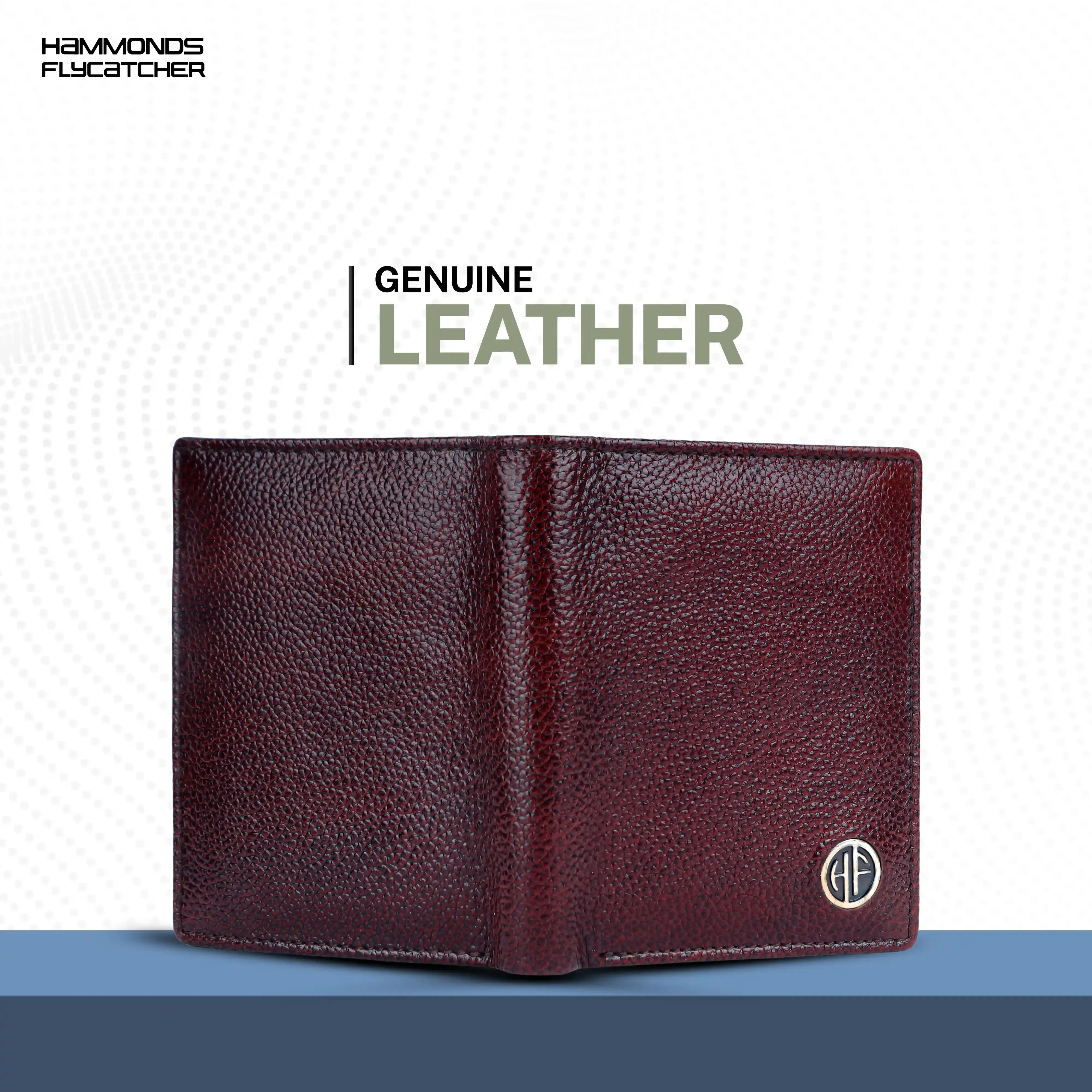 Genuine Leather Money Wallet for Men, RFID Protected - Bi-Fold