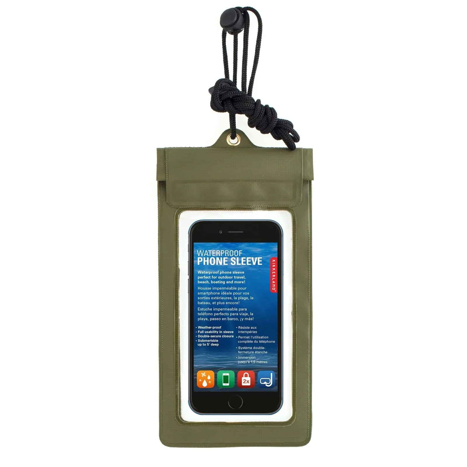 Green Waterproof Phone Sleeve