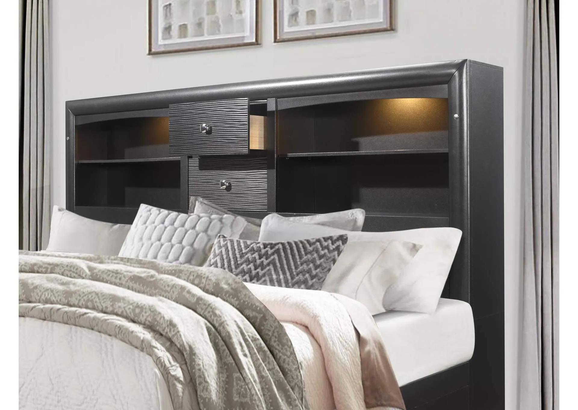 Grey Jordyn King Bed