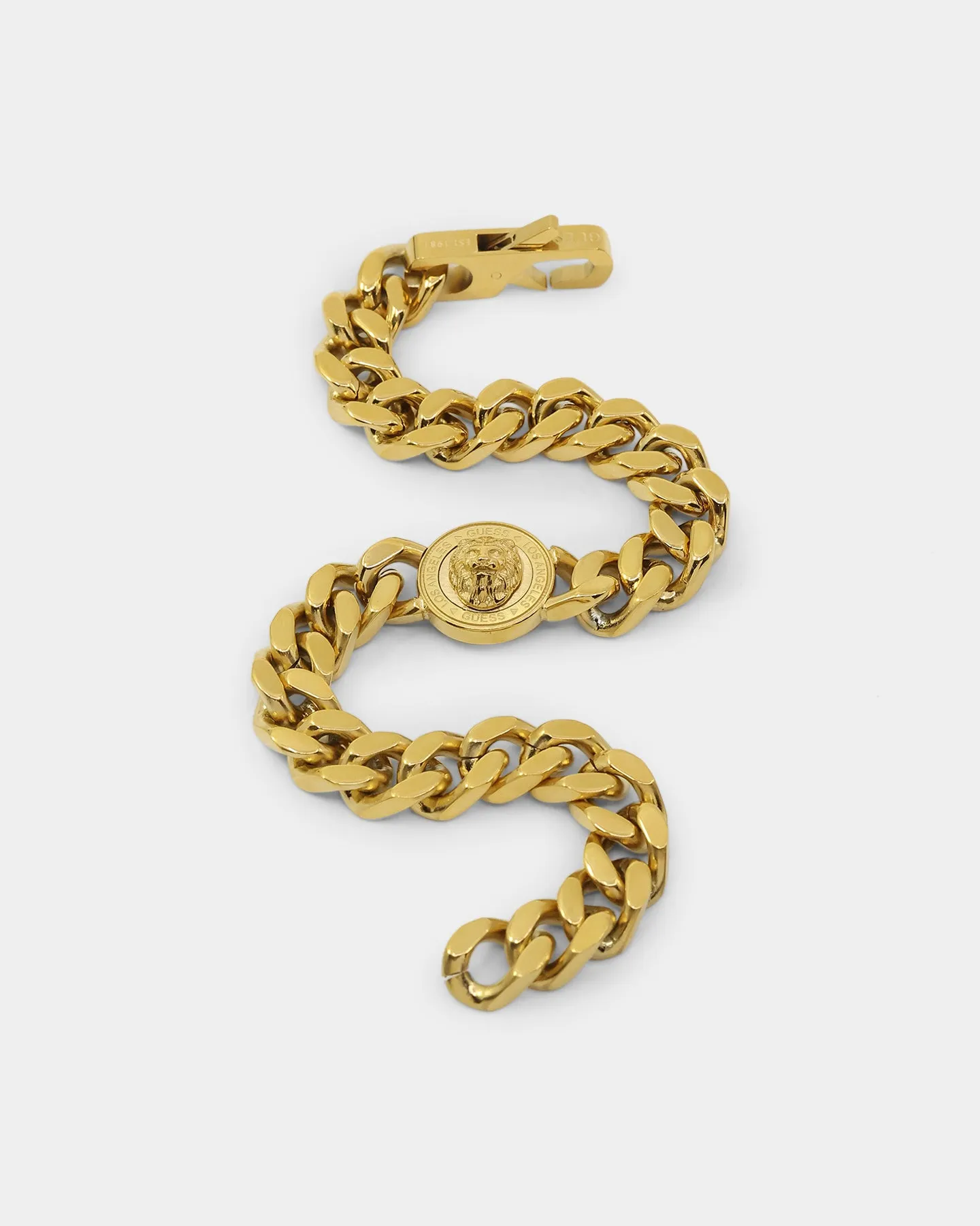 Guess Mainline Lion Coin Bracelet Gold