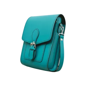 Handmade Leather Festival Phone Bag - Teal