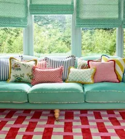 Harlequin Basket Weave Rug Coral/Rose