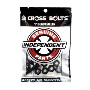 INDEPENDENT ボルト＆ナット セット CROSS BOLTS 1 BLACK ALLEN 33531243 当日出荷