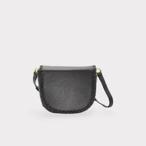 Jas - Handmade Leather Saddle Bag Black