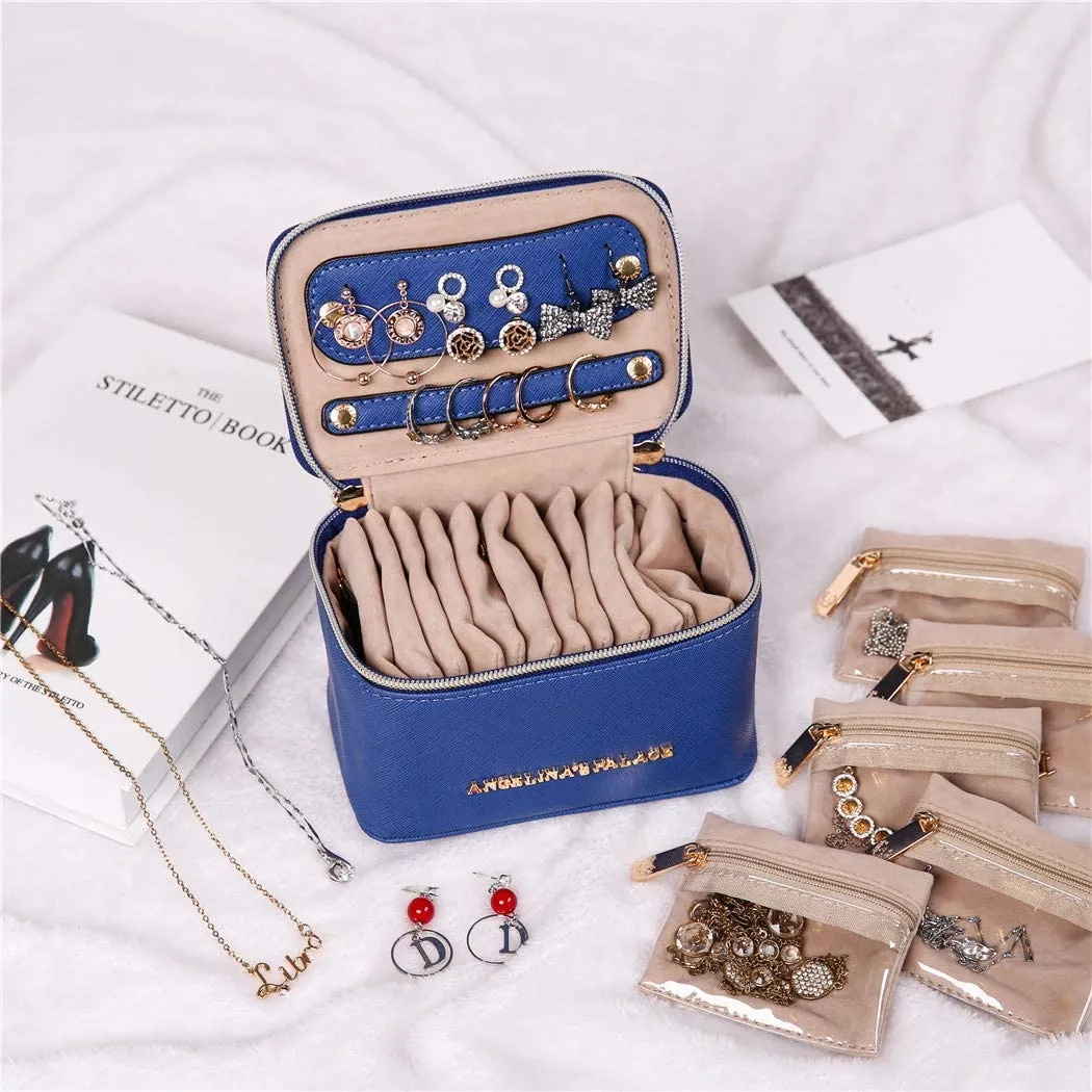 Jewelry Organizer Case Dark Chambray