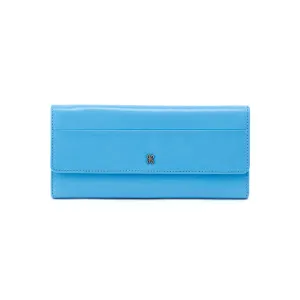 Jill Large Trifold continental wallet in Tranquil Blue