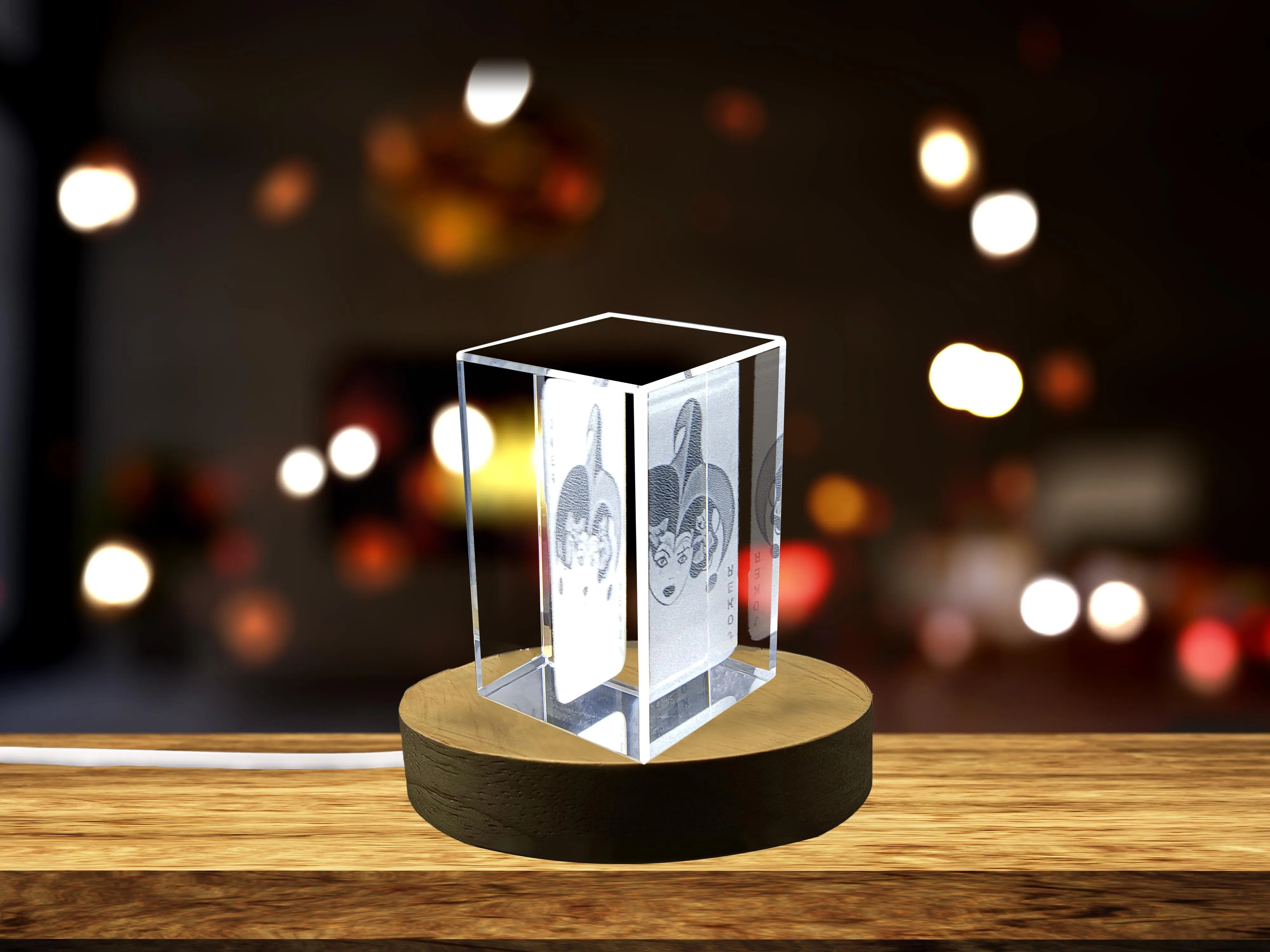 Joker Game Card - Striking 3D Engraved Crystal Collectible