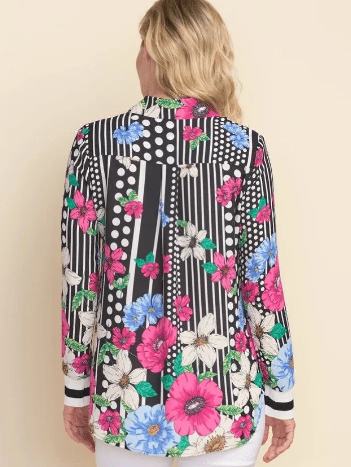 Joseph Ribkoff Multi Floral Print Blouse 212003